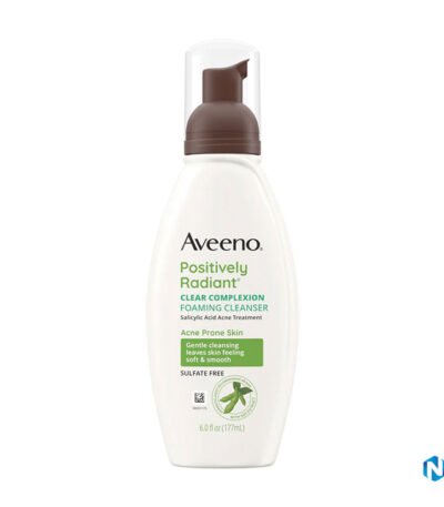Aveeno Positively Radiant Clear Complexion Foaming Facial Cleanser Oil-Free