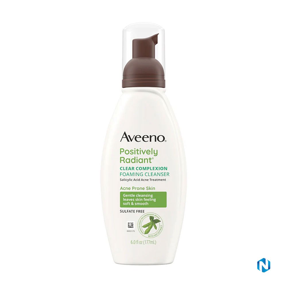 Aveeno Positively Radiant Clear Complexion Foaming Facial Cleanser Oil-Free